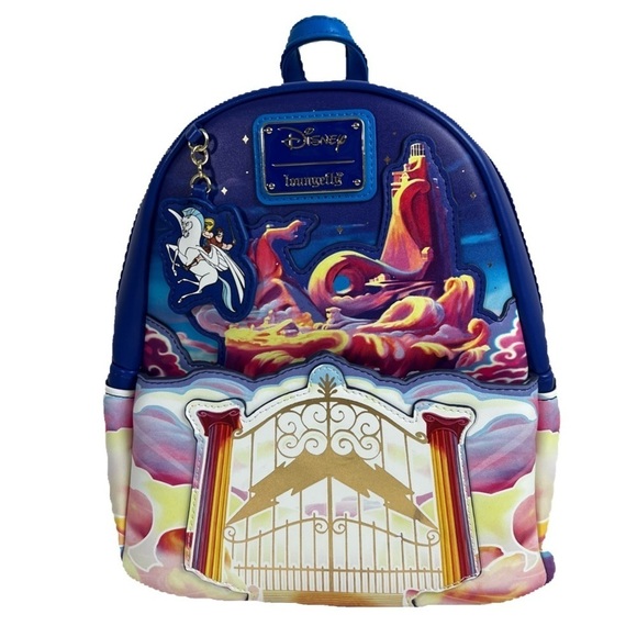 Loungefly | Disney Hercules Mount Olympus Golden Gates Mini Backpack - Picture 1 of 12